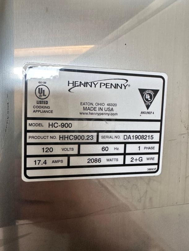 HOLDING CABINET – Henny Penny HC-900 – Brand New In Original Box – Tested & Working! - Image 11 of 11