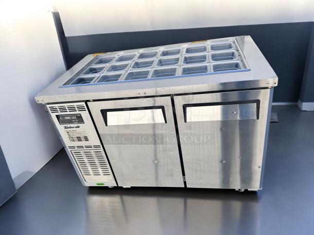 REFRIGERATED TOPPING TABLE – Turbo Air JBT-48-N – Excellent Condition – Tested & Working! - Image 1 of 9