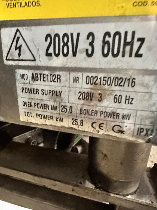 COMBI OVEN – BKI  Lainox ABTE102R – Heavy-Duty – 220volt 3 Phase  Tested & Working! - Image 4 of 8