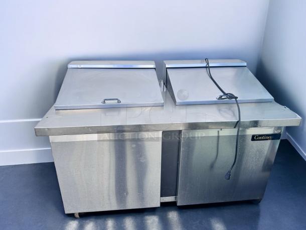 REFRIGERATED PREP TABLE – Continental SW60-24M – Excellent Condition – Tested & Working! - Image 1 of 5