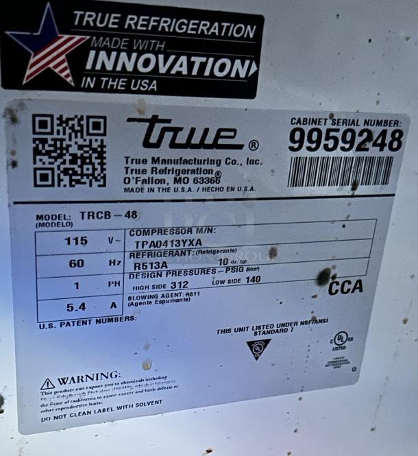 REFRIGERATED DRAWER CHEF BASE – True TRCB-48 – Excellent Condition – Tested & Working! - Image 7 of 7