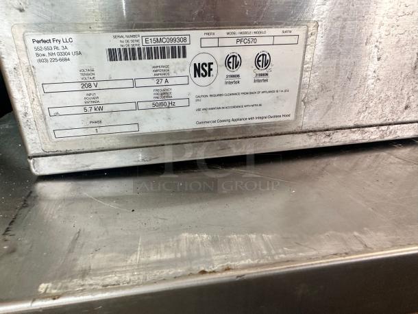 VENTLESS FRYER – Perfect Fry PFC570 – Excellent Condition – Tested & Working! - Image 8 of 9
