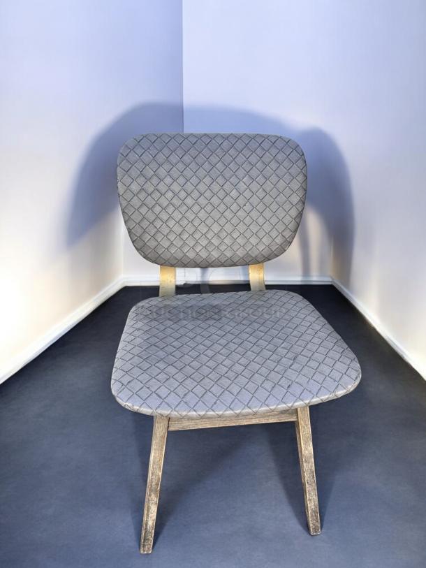 DINING CHAIRS – Four Hands Sloan Dining Chair – Embossed Grey – Excellent Condition – Modern Look - Image 1 of 6