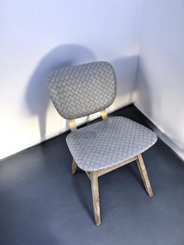 DINING CHAIRS – Four Hands Sloan Dining Chair – Embossed Grey – Excellent Condition – Modern Look - Image 3 of 6
