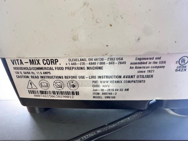 COMMERCIAL BLENDER – Vitamix VM0100 – Excellent Condition – Tested & Working! - Image 5 of 5