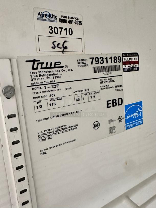 FREEZER – True T-23F – Excellent Condition – Tested & Working! - Image 8 of 8