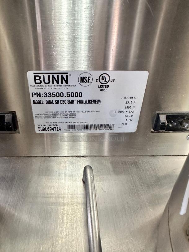 COFFEE BREWER – BUNN Dual BrewWISE DBC – Excellent Condition – Code 47 – Tested & Working! - Image 9 of 9