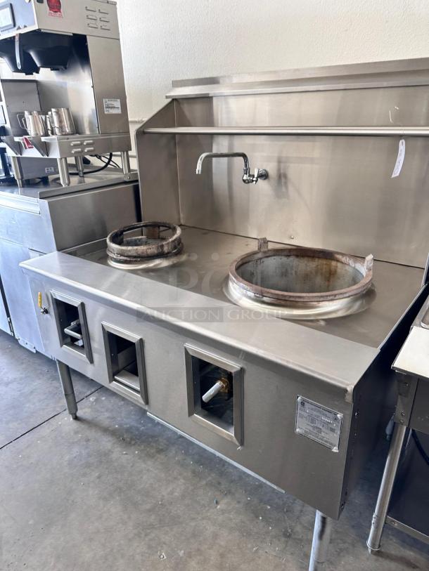 WOK RANGE – 2-Burner Stainless Steel – Excellent Condition – Code 36 – Tested & Working! - Image 1 of 4