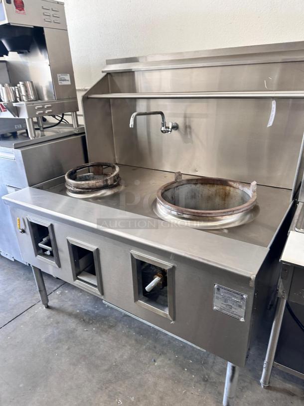 WOK RANGE – 2-Burner Stainless Steel – Excellent Condition – Code 36 – Tested & Working! - Image 2 of 4