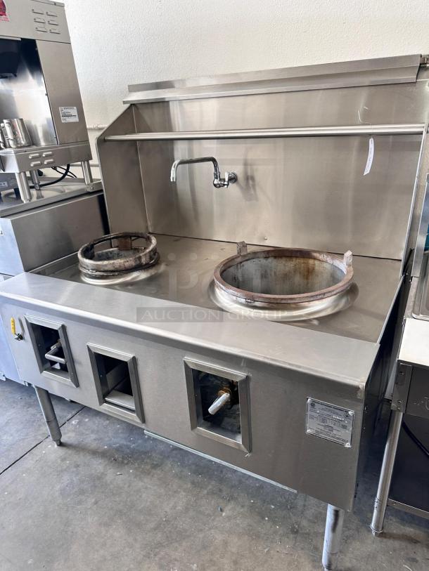 WOK RANGE – 2-Burner Stainless Steel – Excellent Condition – Code 36 – Tested & Working! - Image 3 of 4