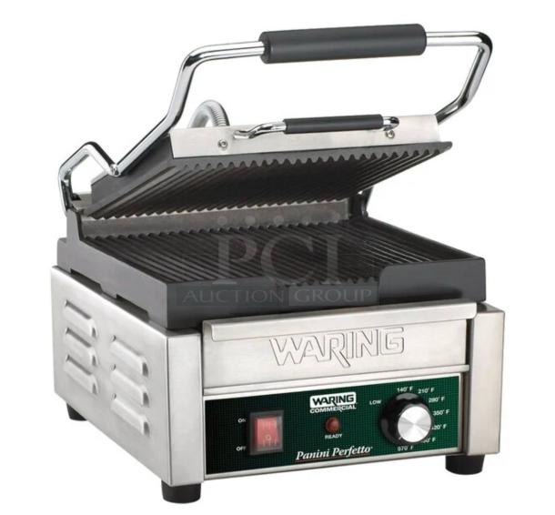PANINI GRILL – Waring Panini Perfetto – Good Condition – Code BPT 35 – Tested & Working! - Image 1 of 7