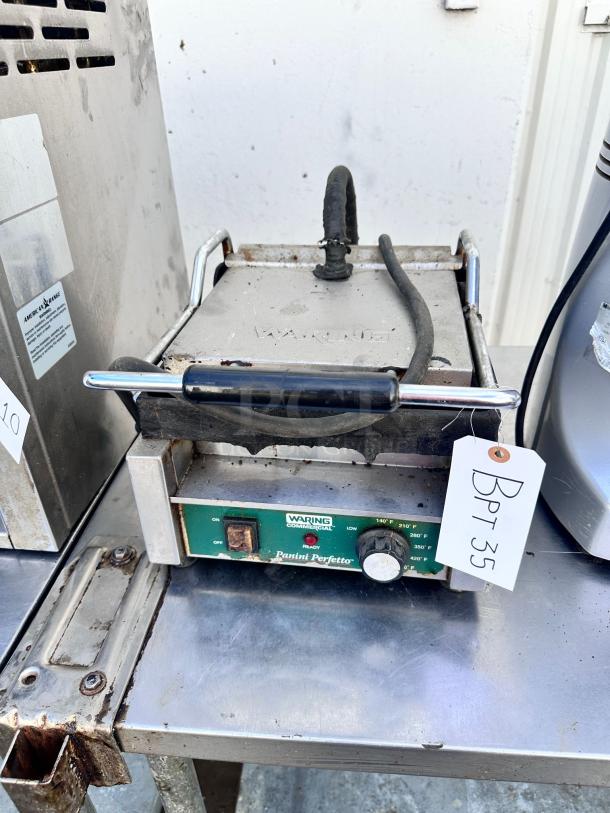 PANINI GRILL – Waring Panini Perfetto – Good Condition – Code BPT 35 – Tested & Working! - Image 2 of 7