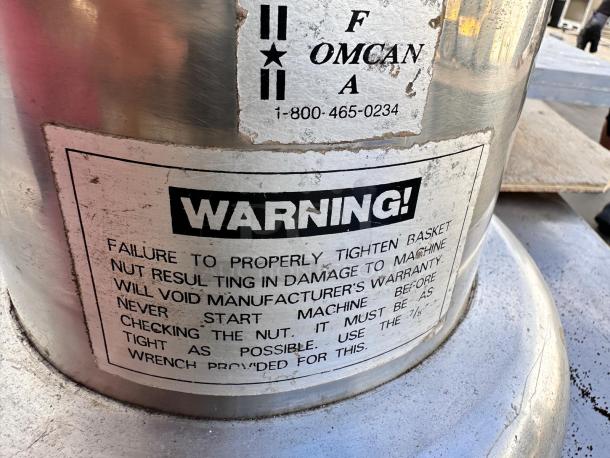 VEGETABLE CUTTER – Omcan Commercial Processor – Excellent Condition – Tested & Working! – Code BPT 40 - Image 7 of 8