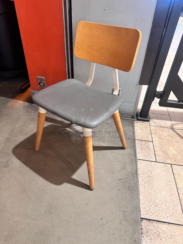 WOOD + METAL RESTAURANT CHAIR – Excellent Condition – 6 Available – Tested & Sturdy! - Image 1 of 3