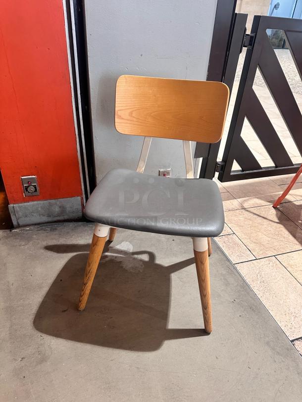 WOOD + METAL RESTAURANT CHAIR – Excellent Condition – 6 Available – Tested & Sturdy! - Image 2 of 3