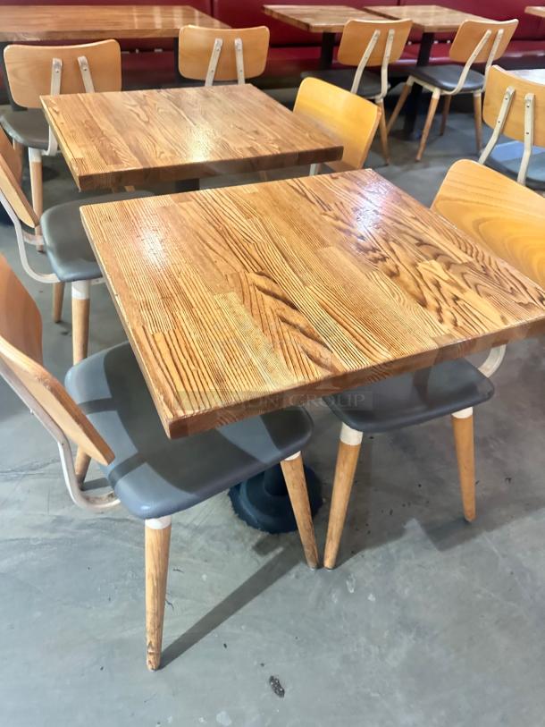 WOODEN RESTAURANT TABLES (Set of 5) – Excellent Condition – Tested & Ready! - Image 1 of 7