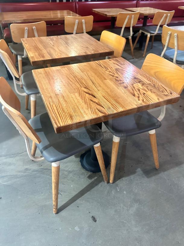WOODEN RESTAURANT TABLES (Set of 5) – Excellent Condition – Tested & Ready! - Image 2 of 7