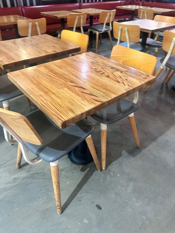 WOODEN RESTAURANT TABLES (Set of 5) – Excellent Condition – Tested & Ready! - Image 4 of 7