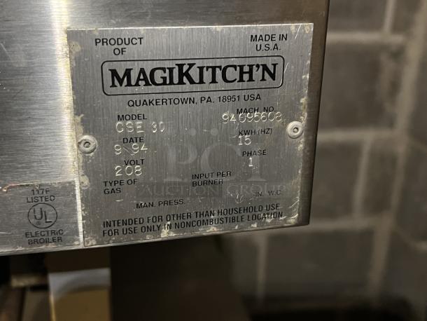 Nice!! Brand New!! Magikitchen 30” Charbroiler
Model# CSE-30

MSRP $6,919 - Image 3 of 4