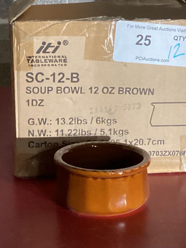 New in Box! International Tableware Inc 12oz Brown Soup Bowl 
Qty 12 
Your Bid x 12 - Image 2 of 2