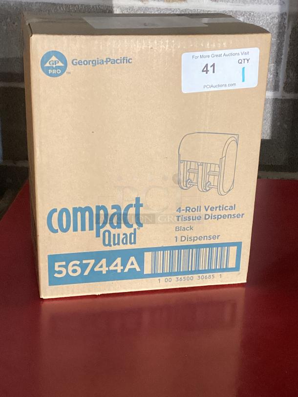 Compact Quad 4-Roll Vertical Tissue Dispenser 
Black - Image 1 of 1