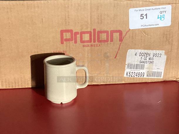 Prolon 8oz Melamine Sandstone Coffee Mugs
Qty 48
Your Bid x 48 - Image 5 of 5