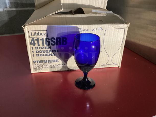 New -Libbey 16 oz Cobalt Blue Ice Tea Goblet/Glass
Qty 11
Your Bid x 11 - Image 1 of 2