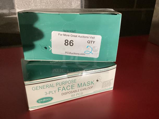 General Purpose Disposable 3-Ply Face Mask W/Earloop 
Qty 2
Your Bid x 2 - Image 1 of 2