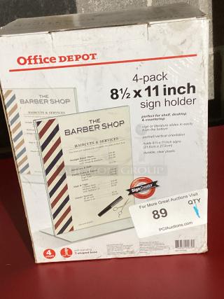 New! Office Depot 8-⅓ x 11 4-Pack Holder