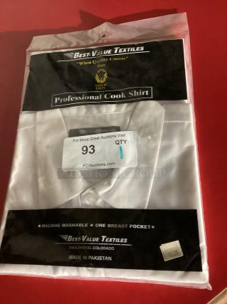 Best Value Textiles - Professional Cook Shirt
1 Breast Pocket- White
Size Medium
Qty 1