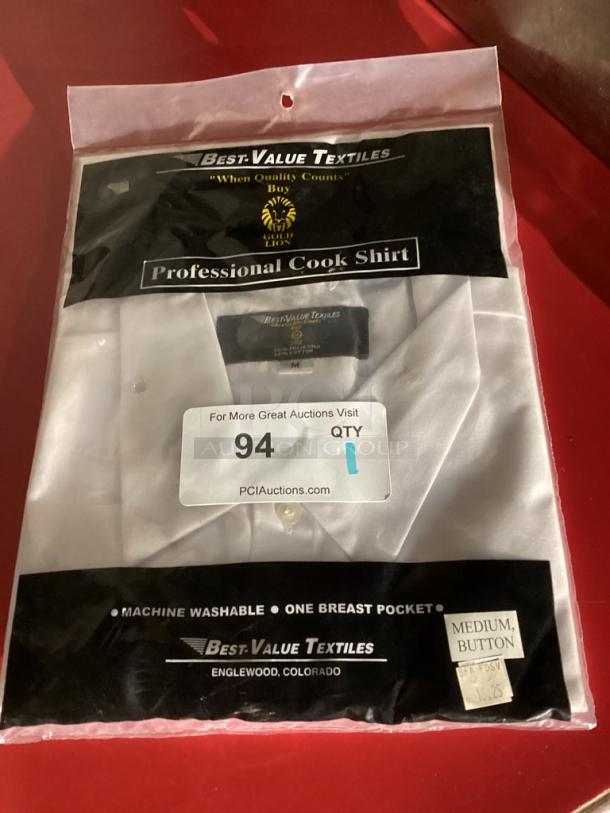 Best Value Textiles - Professional Cook Shirt
1 Breast Pocket- White
Size Medium
Qty 1 - Image 1 of 1