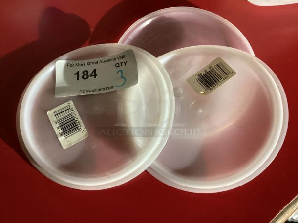 2-½ & 3 qt Rubbermaid Clear Round Lids 
Qty 3
Your Bid x 3 - Image 1 of 1