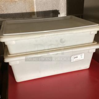 Extra Large White Food Storage Containers W/Lids
25 x 18 x 8/ 25 x 18 x 5
Qty 2 
Your Bid x 2