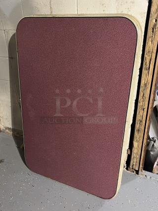 Maroon Table Tops 
Qty 5 
30 x 45 
Your Bid x 5