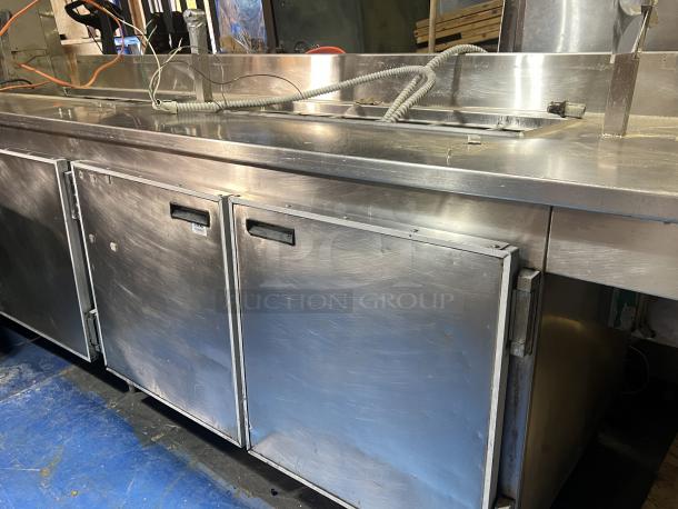 Large Stainless Steel Prep Table W/Four-Door Refrigerated Storage - Image 2 of 2