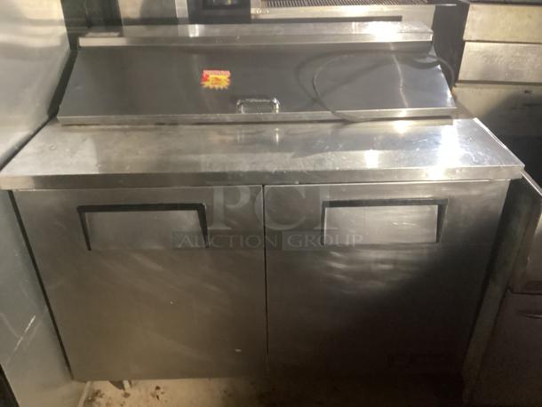 True Stainless Steel Two-Door Refrigerated Pizza Prep Table on Castors
Model# TSSU-48-12
48 x 30 x 43 - Image 2 of 4