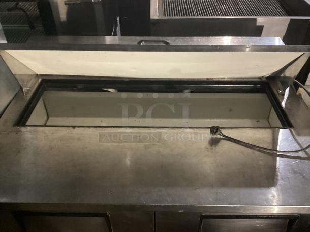 True Stainless Steel Two-Door Refrigerated Pizza Prep Table on Castors
Model# TSSU-48-12
48 x 30 x 43 - Image 4 of 4