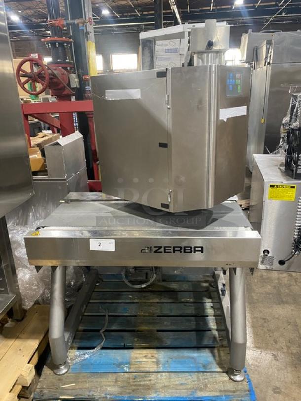Bizerba Commercial Stainless Steel Electric Powered Weigh Price Labeling Machine! With Digital Push Controls! On Legs! Working When Removed! - Image 1 of 7