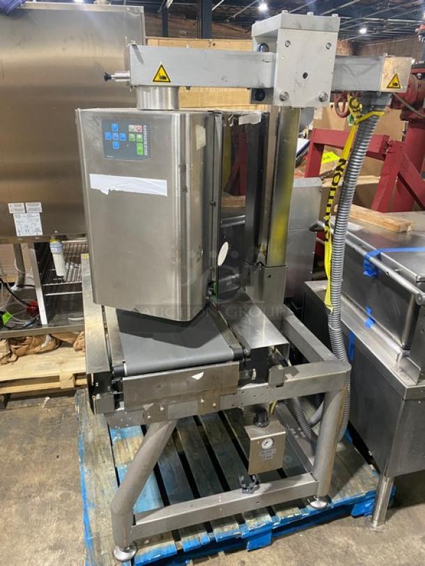 Bizerba Commercial Stainless Steel Electric Powered Weigh Price Labeling Machine! With Digital Push Controls! On Legs! Working When Removed! - Image 2 of 7