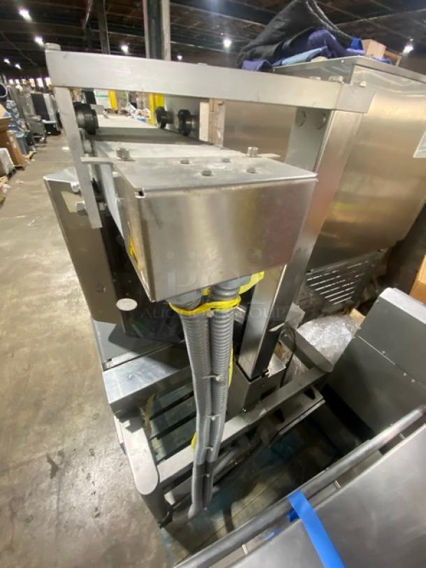Bizerba Commercial Stainless Steel Electric Powered Weigh Price Labeling Machine! With Digital Push Controls! On Legs! Working When Removed! - Image 3 of 7