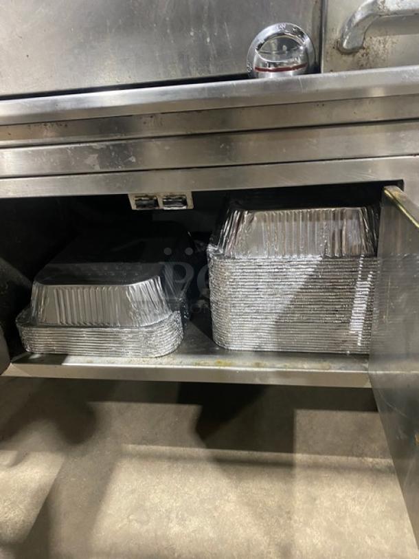 Jade Range Commercial Stainless Steel Natural Gas/Coal Powered Chitwood Smoke/Char Broiler Grill! With Pan Slide & Enclosed Dry Storage Cabinet Style Base! With Aluminum Pans! On Casters! Working When Removed! - Image 8 of 12