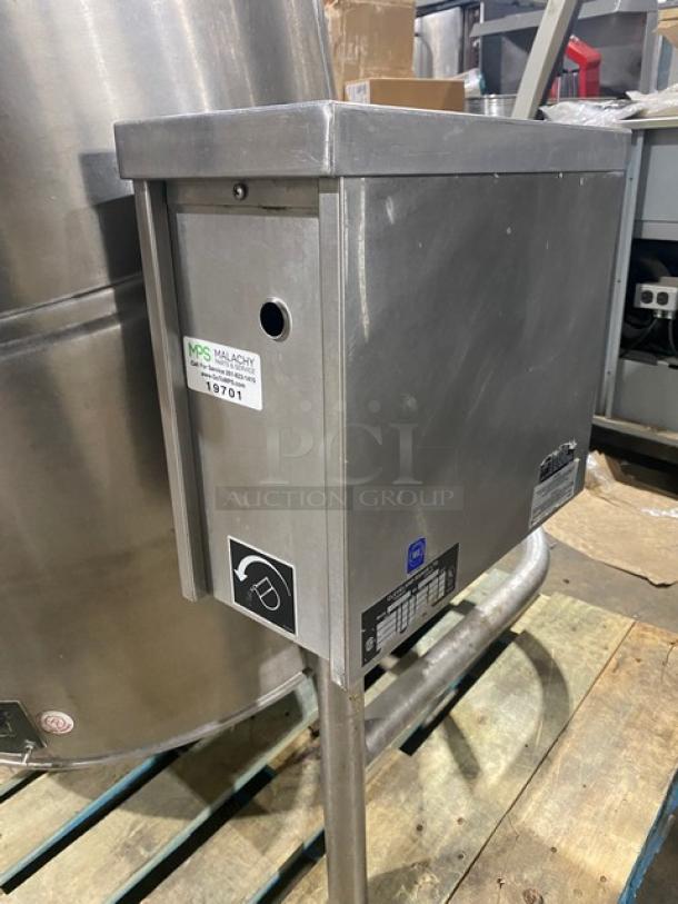 Cleveland Range Commercial Stainless Steel Electric Powered Self-Contained 2/3 Steam Jacketed Tilting Steam Kettle! Model: KEL-60T SN: WT2569-93D-02! 208V 3 Phase! On Legs! Working When Removed! - Image 6 of 10