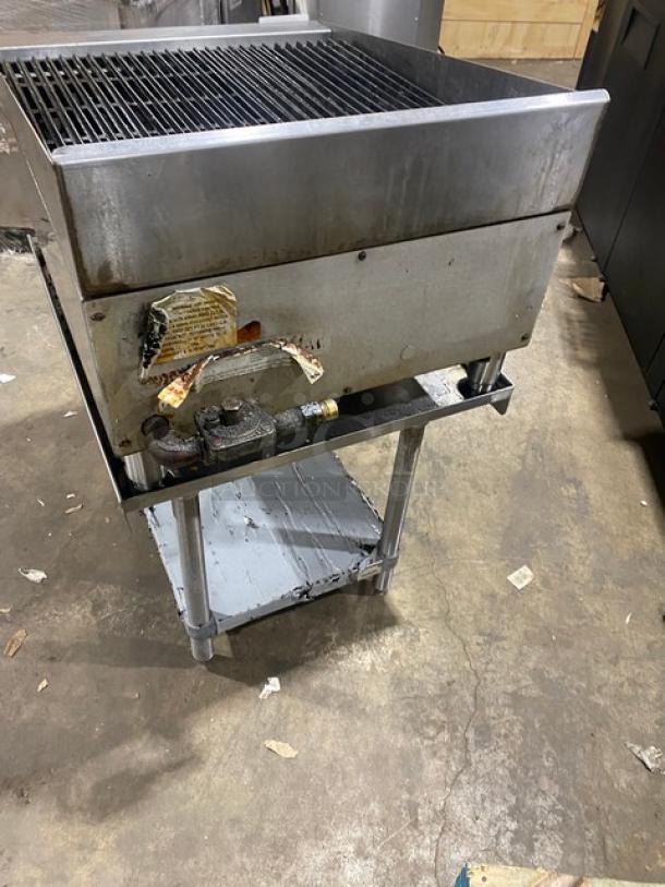 Star UltraMax Series Commercial Stainless Steel Natural Gas Powered Radiant Char Broiler Grill! Model: 8124RCBB SN: B81240615A0017! With Single Shelf Equipment Stand! On Legs! Working When Removed! - Image 4 of 10