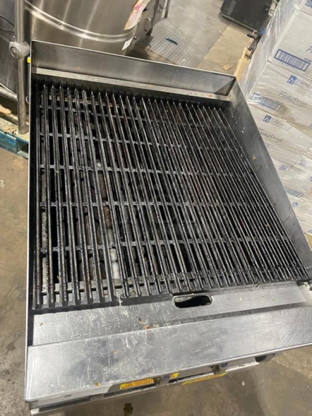 Star UltraMax Series Commercial Stainless Steel Natural Gas Powered Radiant Char Broiler Grill! Model: 8124RCBB SN: B81240615A0017! With Single Shelf Equipment Stand! On Legs! Working When Removed! - Image 6 of 10