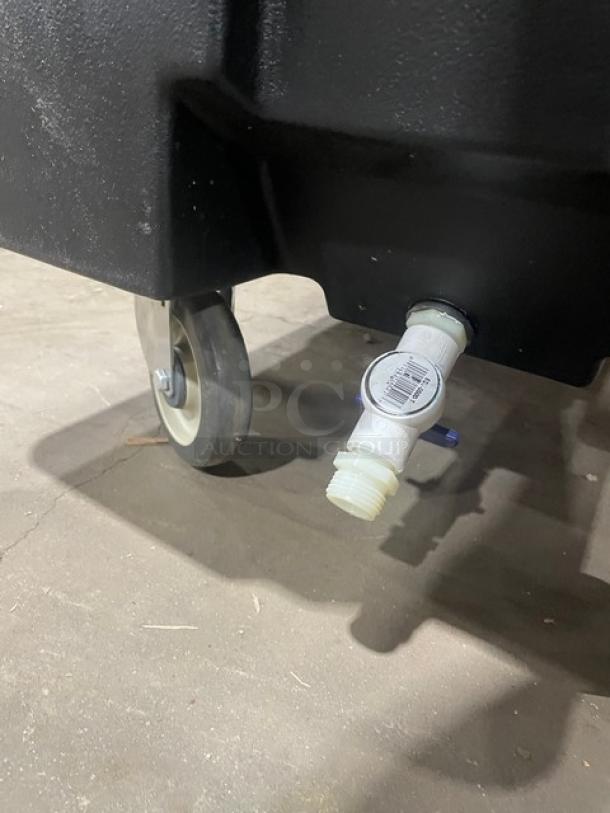 Cambro Commercial Black Insulated Mobile Ice Bin! With Sliding Lid! With Recessed Well & Drain Shelf! On Casters! - Image 7 of 7