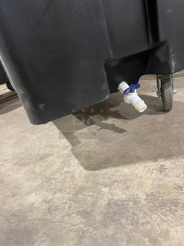 Cambro Commercial Black Insulated Mobile Ice Bin! With Sliding Lid! With Recessed Well & Drain Shelf! On Casters! - Image 8 of 8