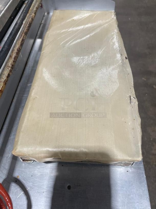Commercial Stainless Steel Electric Powered Countertop Axle Mounted Single Roll Heated Food Wrapping Machine! With Thermostatically Controlled Hot Plate & Replaceable Non-Stick Cover! Working When Removed! - Image 6 of 7