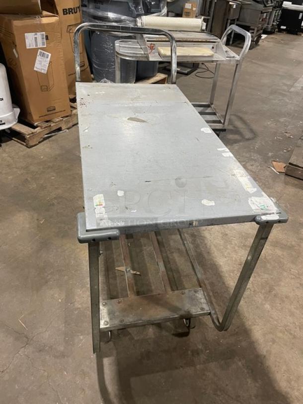 Commercial Heavy-Duty Equipment/Utility Pushcart! With Bumpers! With Single Undershelf! On Casters! - Image 2 of 6