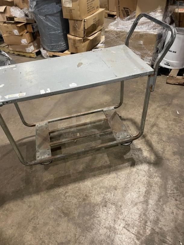 Commercial Heavy-Duty Equipment/Utility Pushcart! With Bumpers! With Single Undershelf! On Casters! - Image 3 of 6