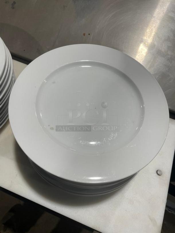 Varick Porcelain Commercial White Porcelain Round Dinner Plates! ALL ONE MONEY! - Image 2 of 4